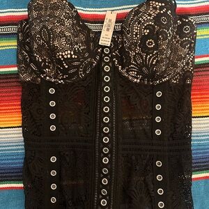 Victoria's Secret Black Embellished Bustier